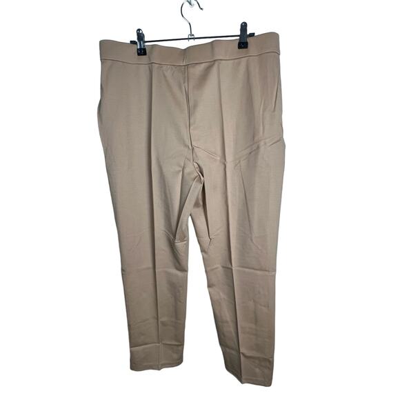 Isaac Mizrahi Live Regular 24/7 Stretch Knit Ankle Pant MEDIUM CAMEL NWOT SIZE L - Picture 4 of 6